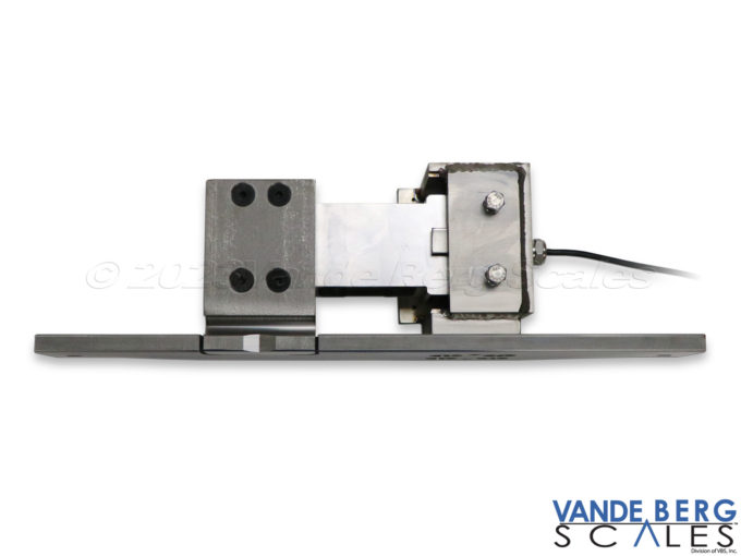 Top-down view of Static Monorail Scale showing single load cell with single cable.