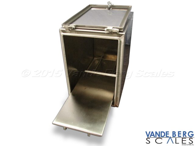Stainless steel NEMA-4X printer enclosure with slide-out tray permits easy access to cables and label stock replacement