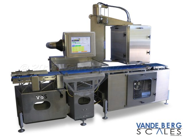 Industry's first washdown-rated weigh price labeler.  Unit shows 1-top and 1-bottom printer/applicator.