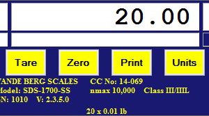 Actual weight indicator incorporated into our touchscreen controllers