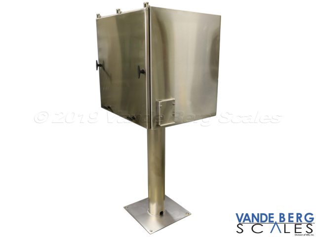 Any enclosure can be mounted on a SS pedestal and fastened to the ground for stability.
